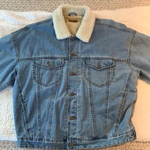 ASOS Faux Sherpa Oversized Jean jacket